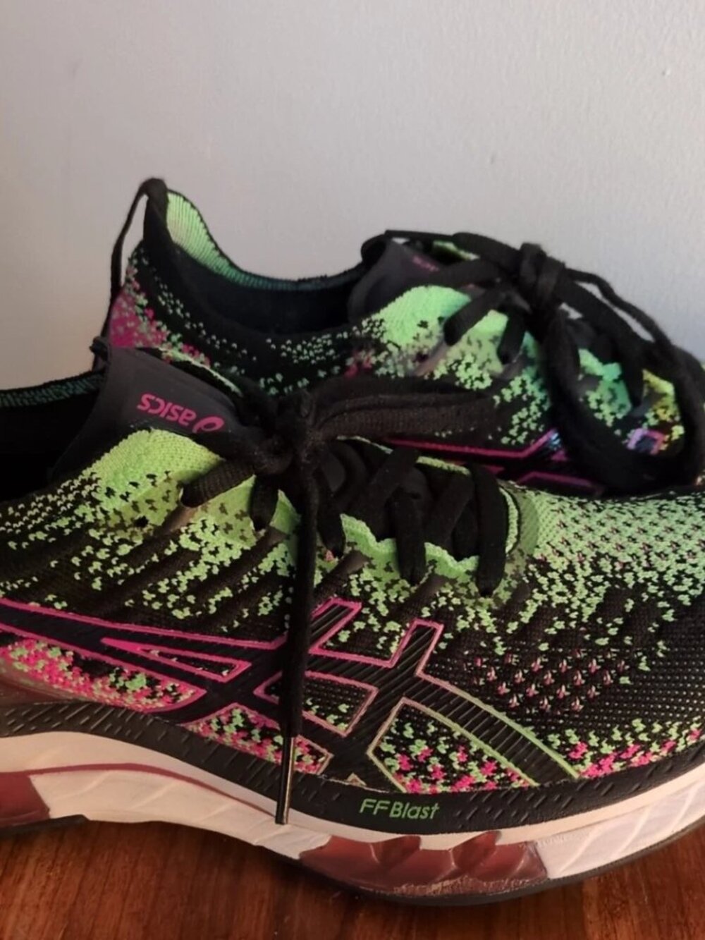 Asics Gel-Kinsei FF Blast Womens Size 9.5 Black Pink Rave Athletic Running Shoes - Picture 6 of 14